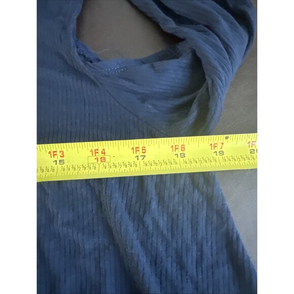 See You Monday Womens Navy Sleeveless Turtleneck Cold Shoulder Top L - Picture 7 of 8